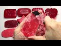 red soap set. asmr cutting dry and soft soap. satisfying video. relaxing sound. Асмр мыло