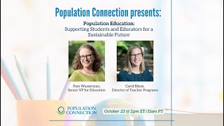 Population Education - Supporting Students and Educators for a Sustainable Future