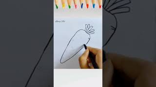 Carrot 🥕 Drawing for Beginners  #shorts