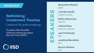 WEBINAR | Rethinking Investment Treaties: Lessons for policy-making