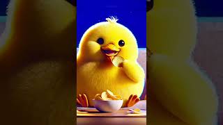 The Little Yellow Duck Ate Too Many Snacks And Failed The Physical Examination#cartoon #duckstory