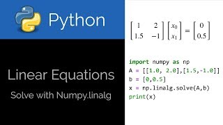 Python 🐍 Solve Linear Equations