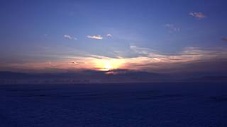 Wonderful foggy sunset time-lapse