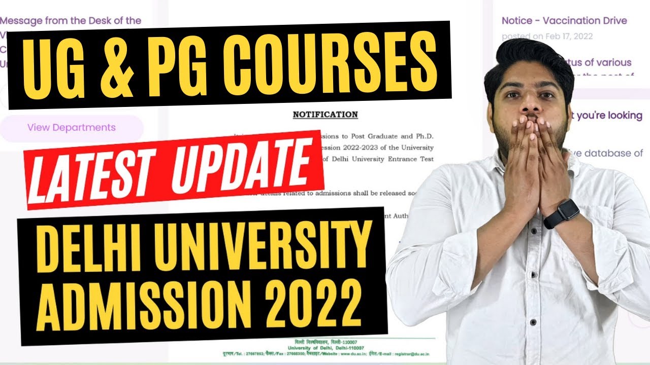 BIGGEST UPDATE-Delhi University New Admission Process 2022 (DUCET ...