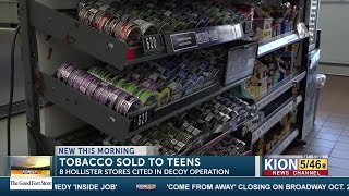 Eight stores fined for selling tobacco products to minors in Hollister