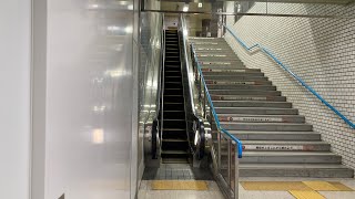 新道東駅1番線ホームのエスカレーター