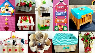 10 Cool Popsicle Sticks Craft Ideas/10 DIY Icecream sticks craft ideas easy / Best out of waste idea