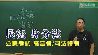 【司法特考、高普考】民法 身分法：從傳統的身分關係法律化│台南志光