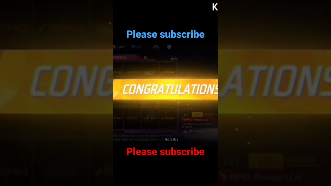 Ff New Cobra Gun Skin Evo Youtube