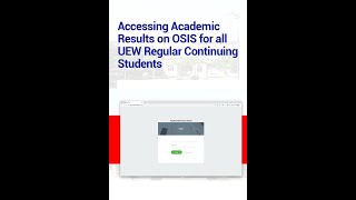 how to reset uew osis portal password and access student results
