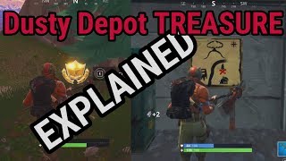 fortnite dusty depot treasure map explained season 3 challenges - fortnite dusty depot treasure map