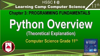 Python Class 11 FBISE | Chapter 3 Class 11 | Python Overview & Python IDE | Learning Camp