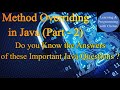 Method Overriding in Java  | Java Interview Questions and Answers | Runtime Polymorphism in Java