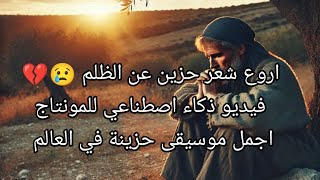 اجمل شعر حزين عن الظلم 😢 💔 |فيديو ذكاء اصطناعي للمونتاج |موسيقى حزينة جدا 😭