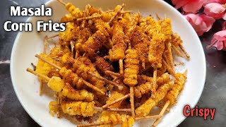 Masala Corn Fries . Crispy Corn Sticks. Corn fries on toothpicks. #richaskitchen