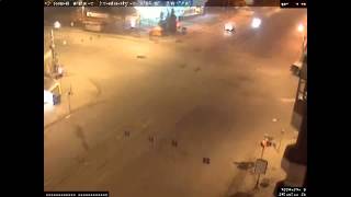 Hard accident at the intersection. Running a red light. 2015