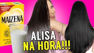 ALISAMENTO NATURAL com MAIZENA e LEITE Passo a Passo - Por Júlia Doorman