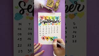 DIY September Calendar ✨ | Creative Personalized Idea #shorts #nhuandaocalligraphy