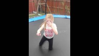 Lucia's tricks on the trampoline