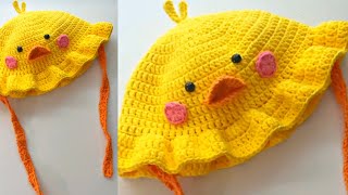 How to Crochet Little Duck🦆Hat For Your Baby | Crochet Baby Cap Design #crochet