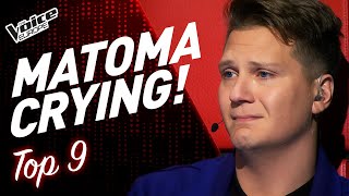 All Blind Auditions that made Coach Matoma CRY! | TOP 9