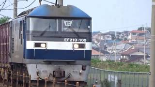 EF210-109牽引貨物列車と221系普通　魚住～大久保間にて