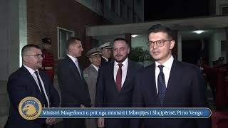 Ministri Maqedonci u prit nga ministri i Mbrojtjes i Shqipërisë, Pirro Vengu