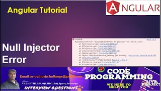 NullInjectorError: No provider for _HttpClient | Angular | Tutorial | Avinash