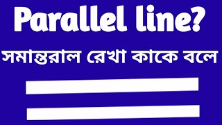 সমান্তরাল রেখা কাকে বলে - somantoral rekha kake bole parallel line - definition of parallel line