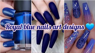 royal blue nails art designs easy trending blue nails 💅 2023 Best collection