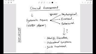 Clinical Assessment ,UGC-(NET/JRF), PAPER-2, DATE-(09/11/24)