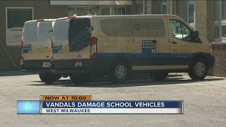 Vandals break West Milwaukee school van windows