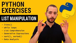 Python Exercise | Lists Manipulation in Python | Beginner Level | With Challenges Application