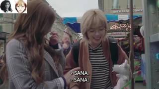 [트와이스]  스위스에서 만난 햄찌사나+말하는 인형 사나반응ㅋㅋㅋㅋ Meet Sana's friend and talking doll in Switzerland TV5 TWICE