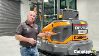 Develon DX55 Mini Excavator now with 4 Year / 6000 Hour Warranty