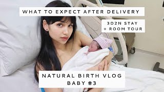 BIRTH VLOG #BABY 3 | MT ALVERNIA DELIVERY + POST PARTUM EXPERIENCE | WHAT TO EXPECT (NO EPIDURAL)