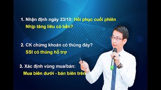 Chứng khoán hàng ngày: Nhận định thị trường ngày 23/10. Hồi phục cuối phiên, đà tăng liệu có bền?
