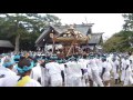 2015 やわたんまち　下立松原神社の神輿　左右に大きく揺らすところ