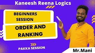 Zero to Hero Series | Order & Ranking | Basic & Tricks | For Upcoming Bank Exam Nanba🔥| by Mani