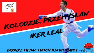 K. Przemyslaw vs Iker Leal - Bronze kumite cadet -63 - European Karate Championship 2023