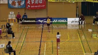 溝尾花奈（日高地区少年団） VS 大石夢陽（山家ウイングス） WS4年生 決勝 全国小学生バド2018