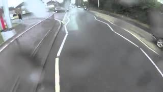 Helmet cam captures UK cycle smash