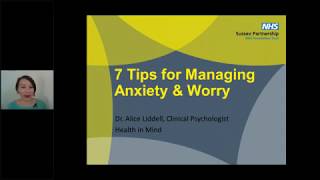7 Tips for Managing Anxiety & Worry