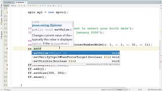 Java Swing: JSpinner