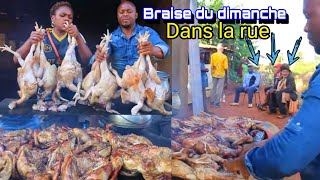 🇨🇲 La braise des costaud poulets dans la rue ce dimanche, c'était incroyable !