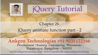 JQuery 26 - Animation part 2 - easing