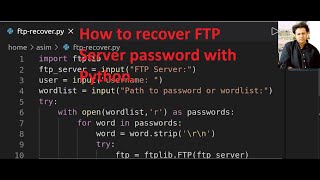 How to recover FTP Server password with Python