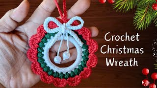 💯 Easy Way to Crochet a Christmas Wreath for Beginners‼️Crochet Tutorial