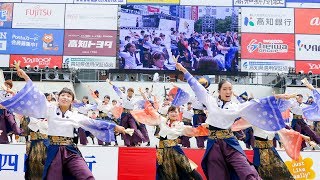 [4K]早稲田大学よさこいチーム東京花火　2017高知よさこい祭り 本番2日目 中央公園会場(中央)