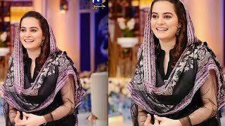 Aiman khan at Ramzan Transmission at geo giving special msg..